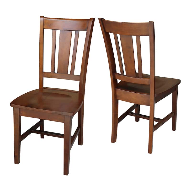 International Concepts Solid Wood San Remo Splatback Chairs - Set of 2