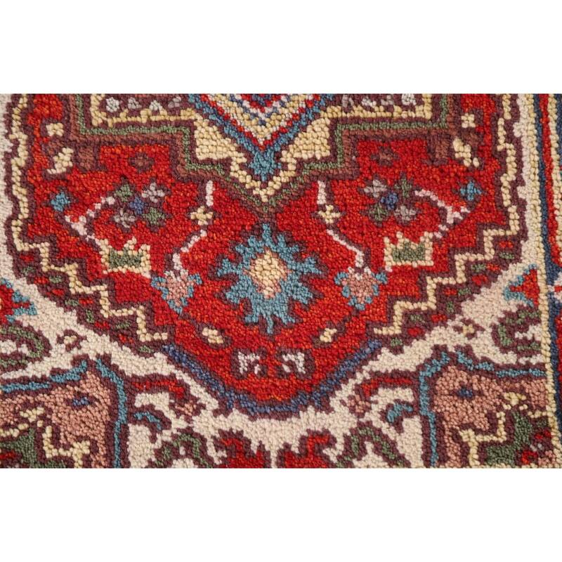 Traditional Red Heriz Serapi Foyer Area Rug Hand-knotted Wool Carpet - 2'0"x 3'0"