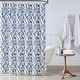Laura Ashley Elise Cotton Blue Shower Curtain - On Sale - Overstock ...