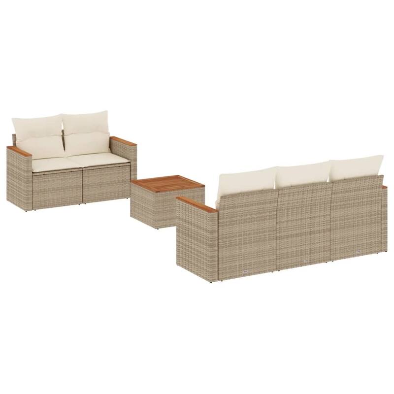 vidaXL Garden Sofa Set Black