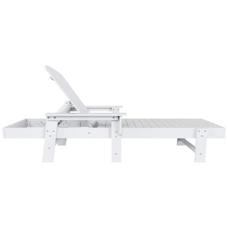 Polytrends Altura Poly Eco-Friendly All Weather Reclining Chaise Lounge with Arms