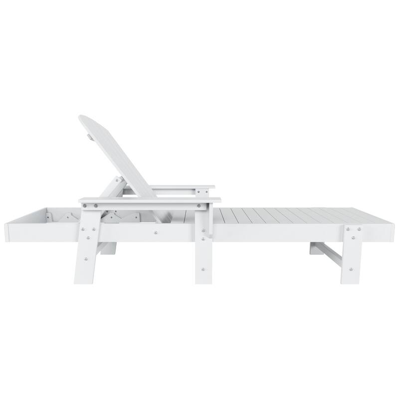 Polytrends Altura Poly Eco-Friendly All Weather Reclining Chaise Lounge with Arms (Set of 2)