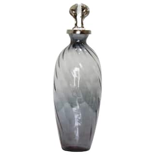 Sagebrook Home Glass Bottle With Topper