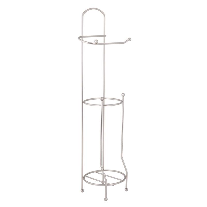 Bath Bliss Tissue Roll Holder and Dispenser in Satin - 6.30" x  6.10" x 26.38"
