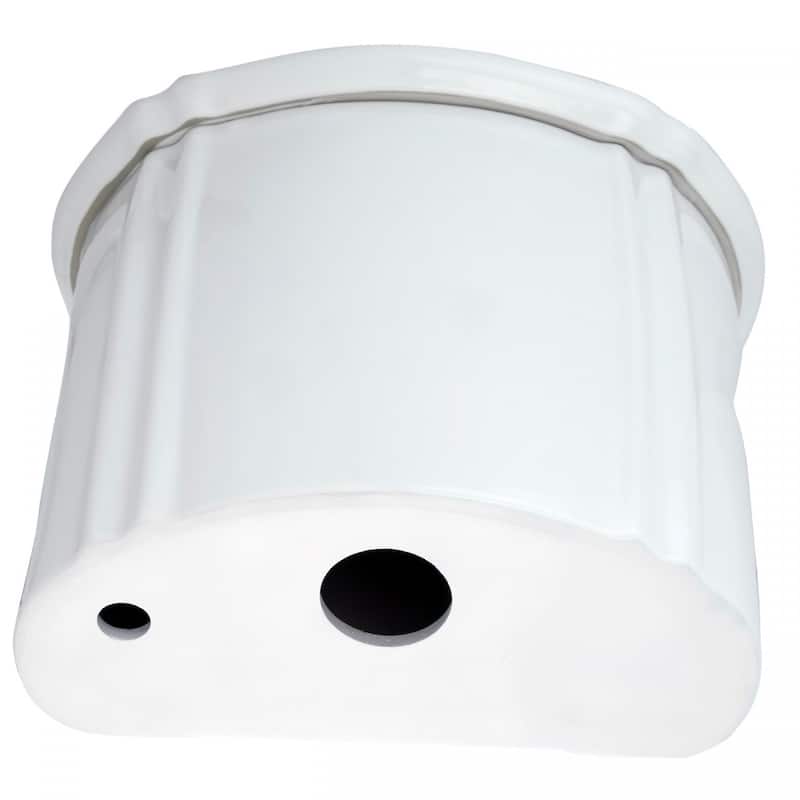 White Ceramic High Tank Pull Chain Toilet Round Bowl and Brass PVD L Pipes