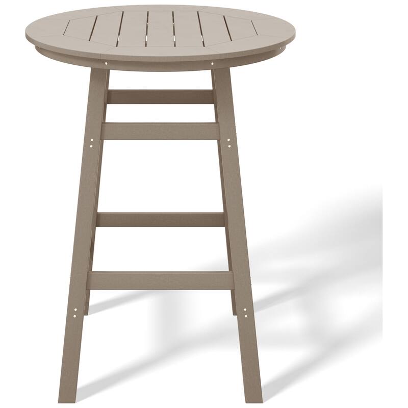 Polytrends Laguna Hdpe All Weather Outdoor Patio 35" Round Bar Table