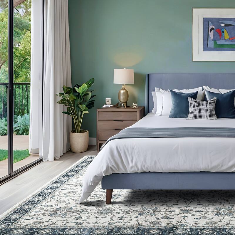 Glitzhome Vintage Persian Floral Medallion Area Rugs Collection