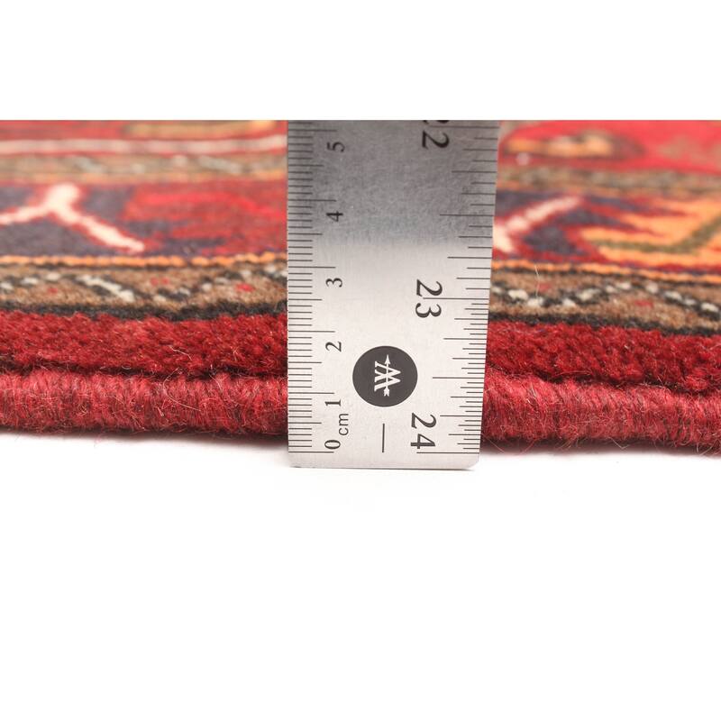 ECARPETGALLERY Hand-knotted Andelz Red Wool Rug - 4'2 x 6'7