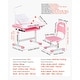 preview thumbnail 9 of 23, Kids Chair and Desk Set Table with Adjustable Height and Steel Frame Suitable for Any Room - 27.56 x 20.08 x (20.87 - 27.95) in
