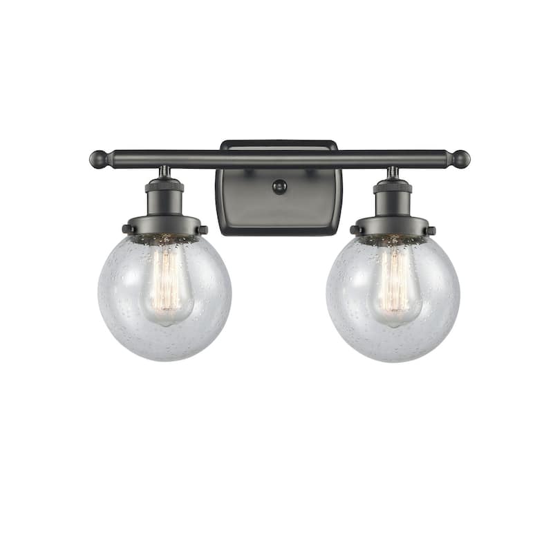 Innovations Lighting Beacon 2 Light 16" Wide Vanity Light - Oil Rubbed Bronze / Seedy