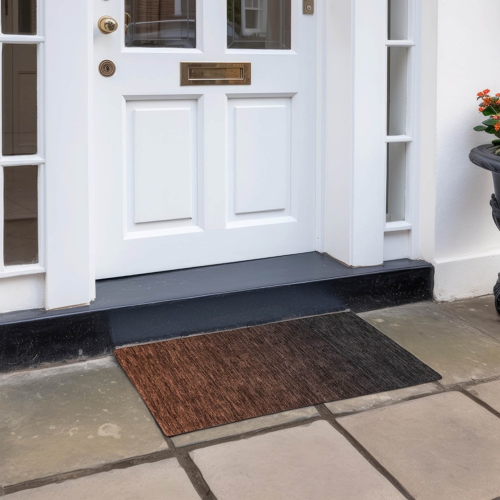 Machine Washable Indoor/ Outdoor Chantille Ombre Solid Rug