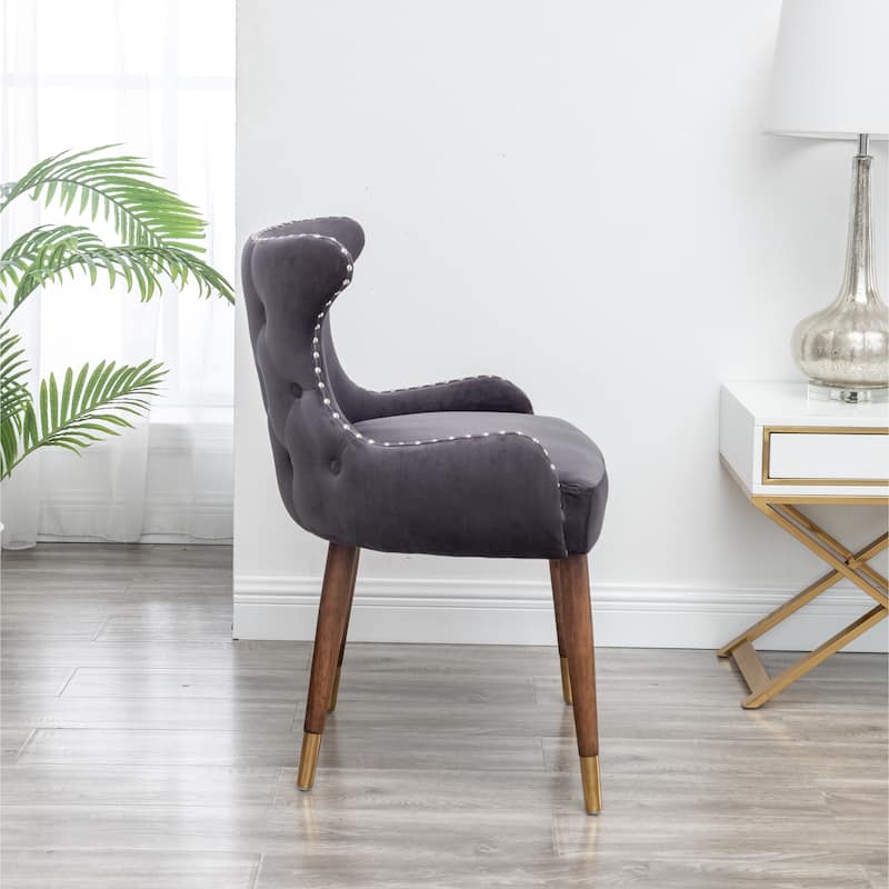Roundhill Furniture Lindale Mid-century Modern Velvet Accent Chair