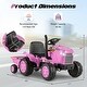 preview thumbnail 33 of 38, Gymax 2-in-1 Electric Toy Car 12V Kids Ride On Tractor w/ Trailer