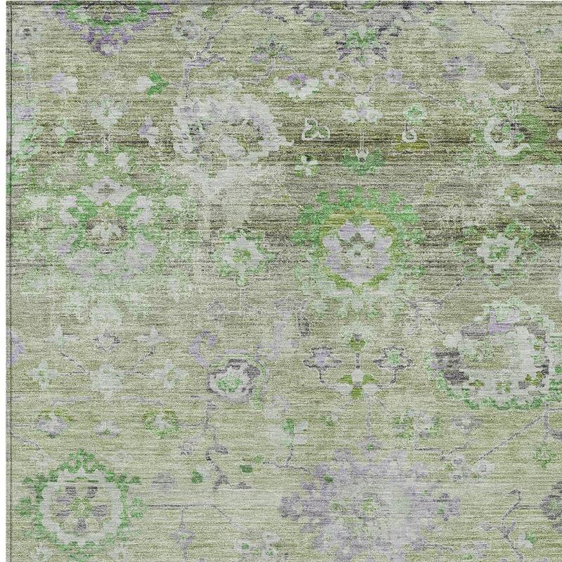 HomeRoots Floral Traditional Rectangle Outdoor Rug