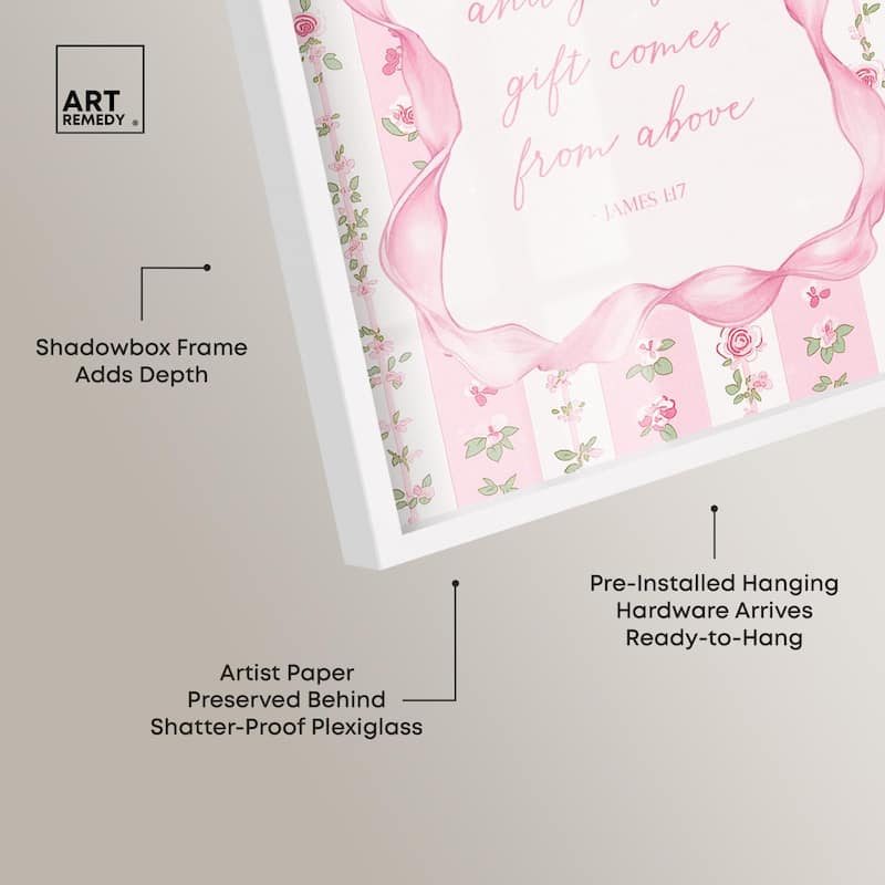 Good and Perfect Gift Bow Shadowbox by Art Remedy