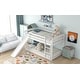 preview thumbnail 8 of 31, Modern Twin Over Twin Rugged Wooden Frame Bunk Bed With Convertible Slide And Ladder