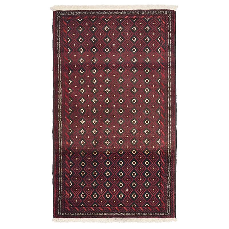 ECARPETGALLERY Hand-knotted Teimani Red Wool Rug - 3'1 x 5'2