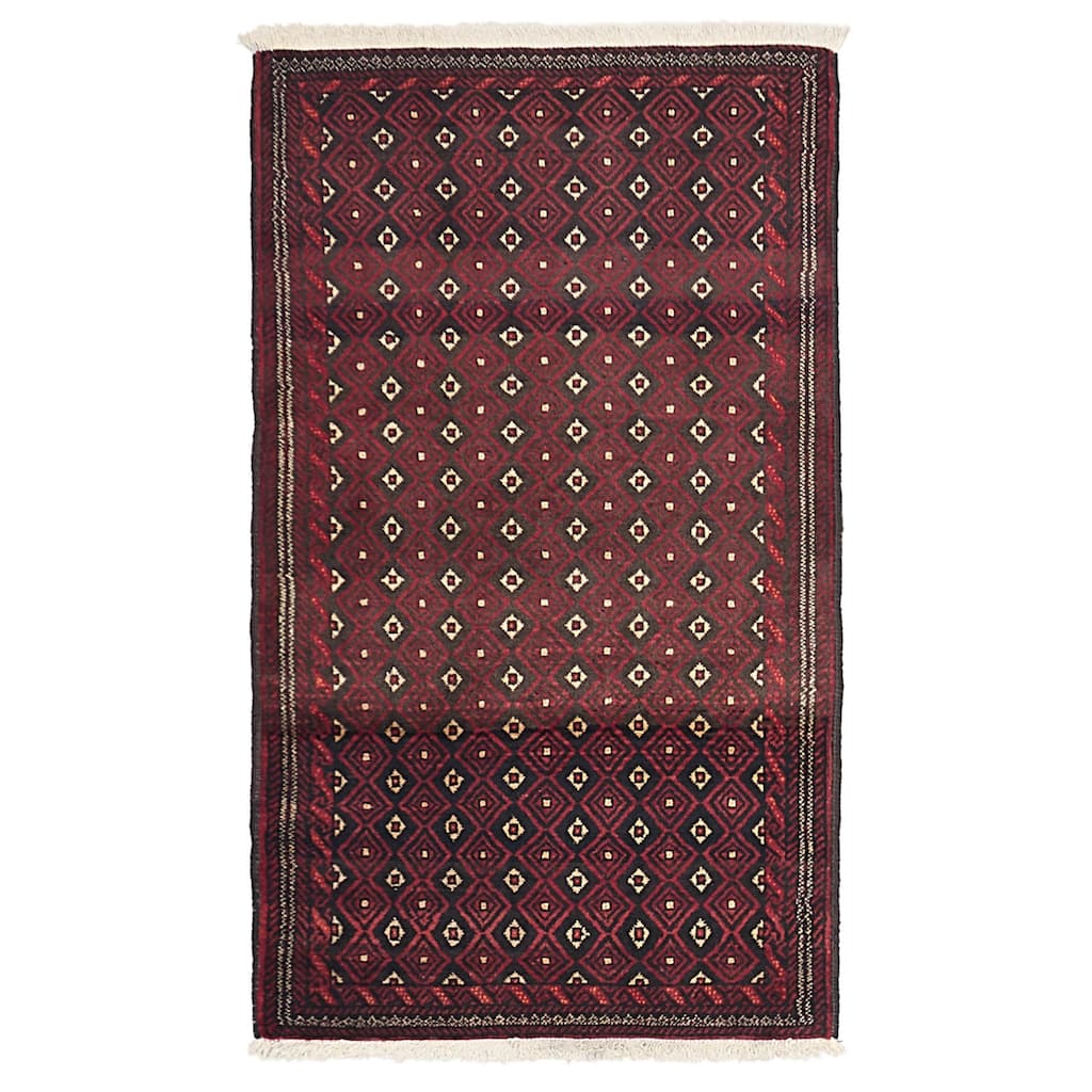 ECARPETGALLERY Hand-knotted Teimani Red Wool Rug - 3'1 x 5'2