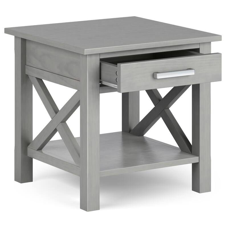 WYNDENHALL Waterloo SOLID WOOD 21 inch Wide Square Contemporary End Side Table - 21 inch Wide
