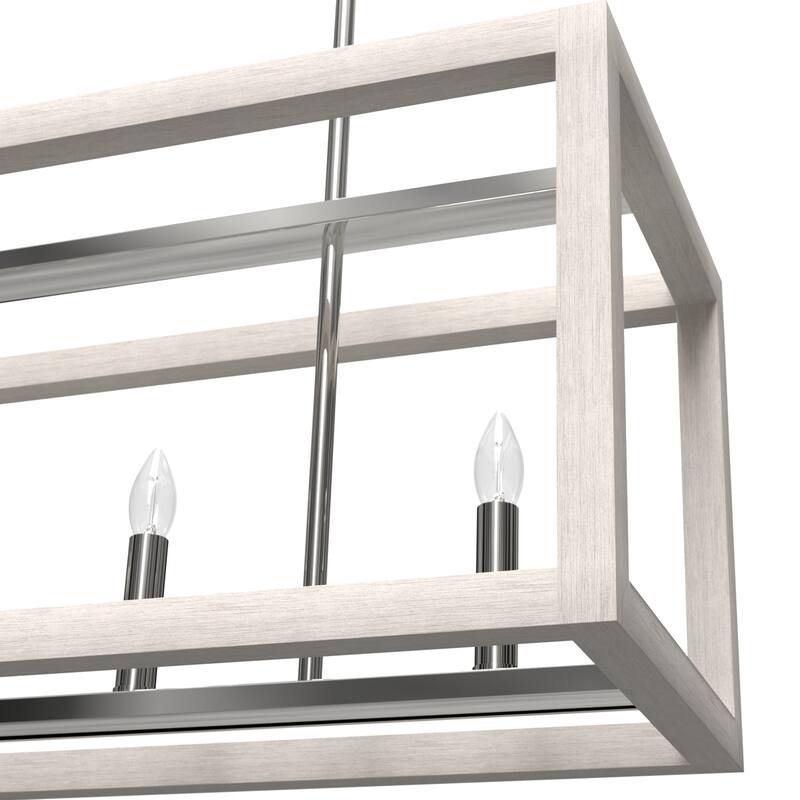 Hunter Squire Manor Linear Chandelier - Island, Dining Room - Candle, Caged - Modern Farmhouse, Transitional