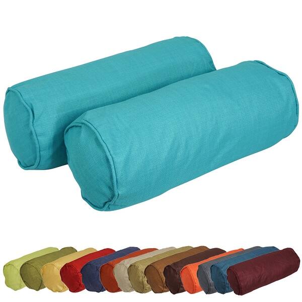 Delaney Corded Indoor/Outdoor Bolster Pillow (Set of 2) On Sale Bed