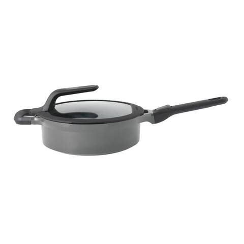 GEM 10" Cast Alum NS Cov Saute Pan, 2.3 Qt, Grey, Stay Cool