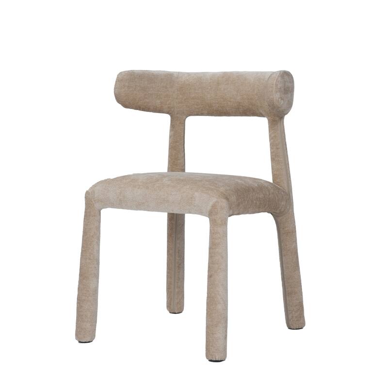 Modrest Homan Modern Beige Velvet Dining Chair