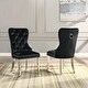 preview thumbnail 13 of 16, Clihome Velvet Tufted Upholstered Dining Chairs (Set of 2) Black