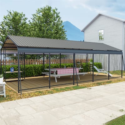 Heavy Duty Metal Carport with Galvanized Steel Roof and Frame
