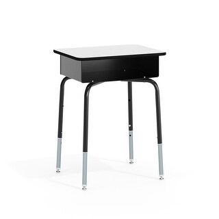 5 Pack Student Desks with Open Front Metal Book Boxes - School Desk - 24"W x 18"D x 22.25" - 31.25"H