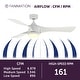 preview thumbnail 17 of 17, Fanimation Klear 56 inch Indoor/Outdoor Smart Ceiling Fan with LED CCT Select Light Kit and Remote - Matte White