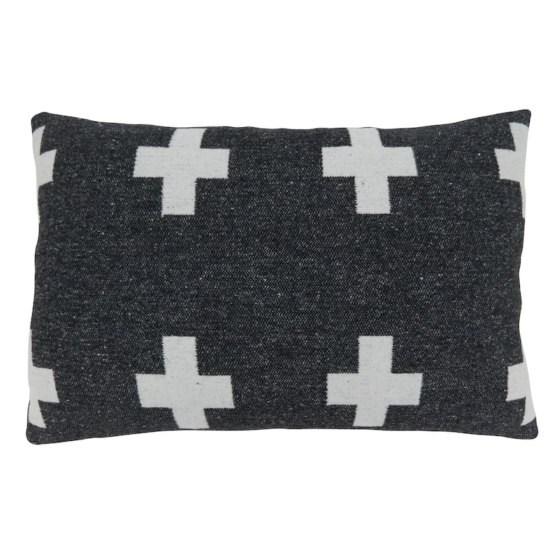 Reversible Pillow With Plus Sign Design
