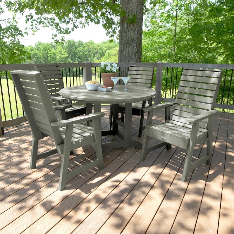 Weatherly 5-piece Outdoor Dining Set - 48" Round Table, Dining-height