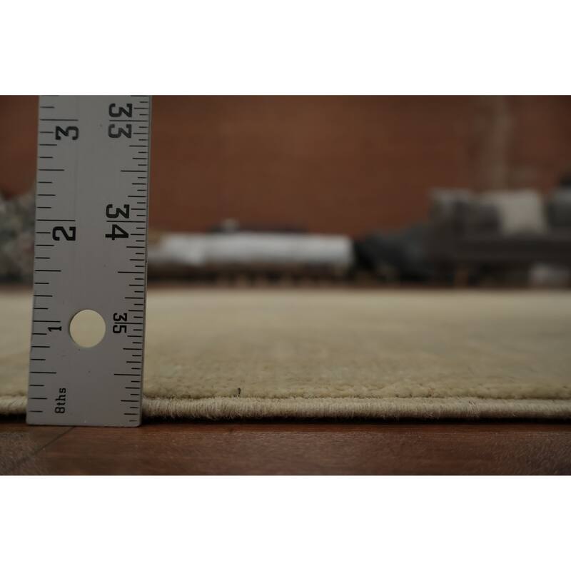 Hand Knotted Oriental 100% Wool Carpet Transitional Floral Navy Blue & Blues Khotan Area Rug - 5' 10'' X 4' 0''