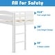 preview thumbnail 9 of 31, Costway Twin Low Loft Bunk Junior Bed Bedroom Wooden Guard Rail Ladder