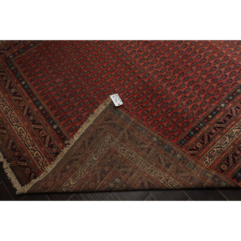 6'11''x15'9'' Hand Knotted Wool Antique Rose Paisley Rug - 6' 11'' x 15' 9''