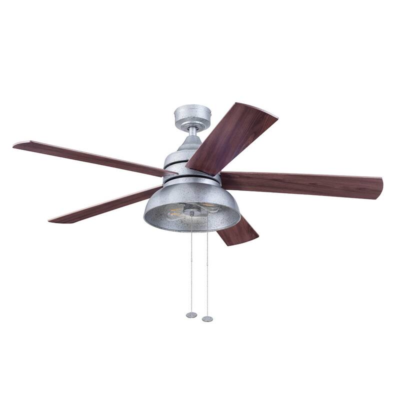 52" Prominence Home Brightondale Indoor/Outdoor Industrial Farmhouse Ceiling Fan, Damp Rated