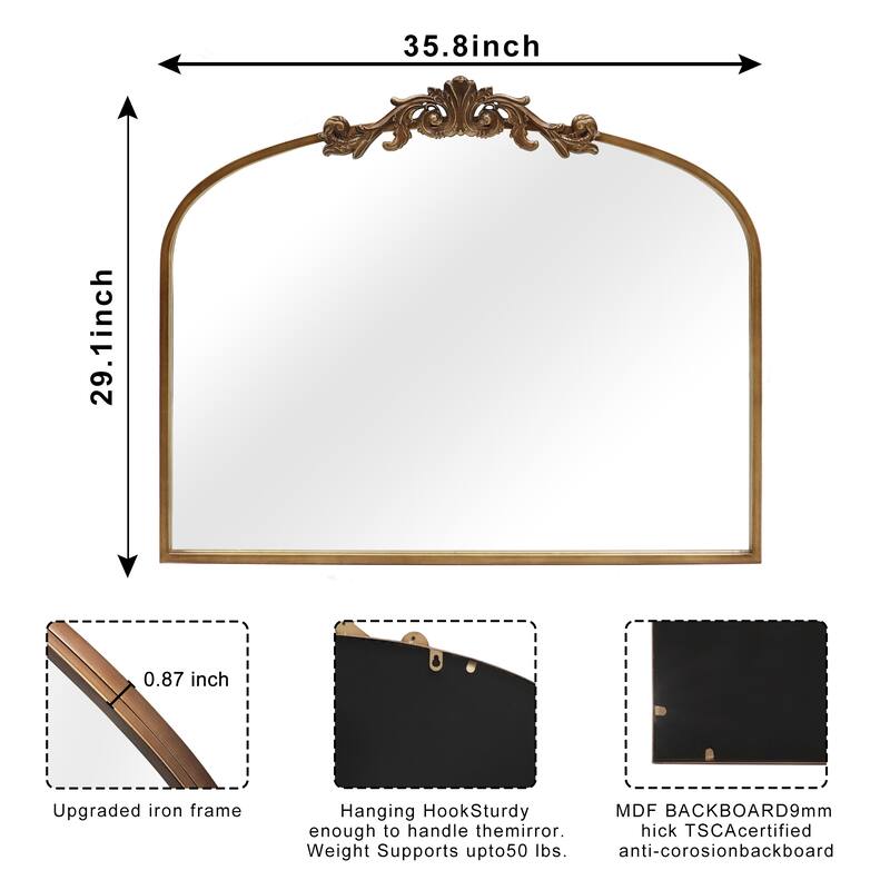 Traditional Baroque Ornate Wall Mirror