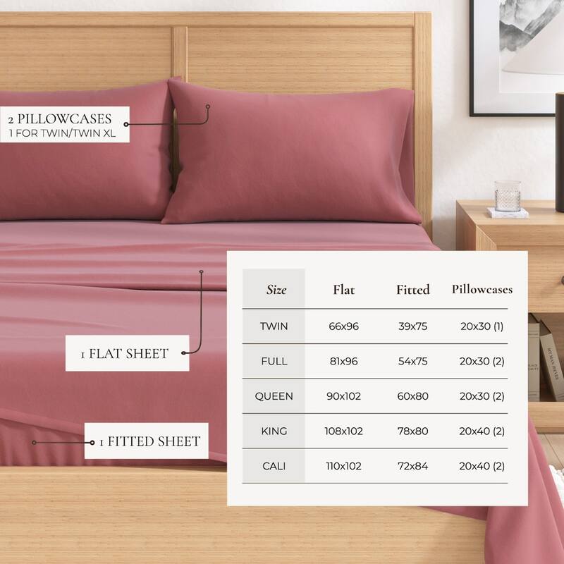 Linery & Co. Turkish Cotton Double-Brushed Solid Color Flannel Bed Sheet Set