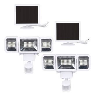 2000 Lumen Solar Motion Activated Security Light (2-Pack) - White - Bed ...
