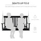 preview thumbnail 17 of 15, Outsunny 2-Seater Hanging Porch Swing Outdoor Patio Swing Chair Seat with Slatted Build and Chains