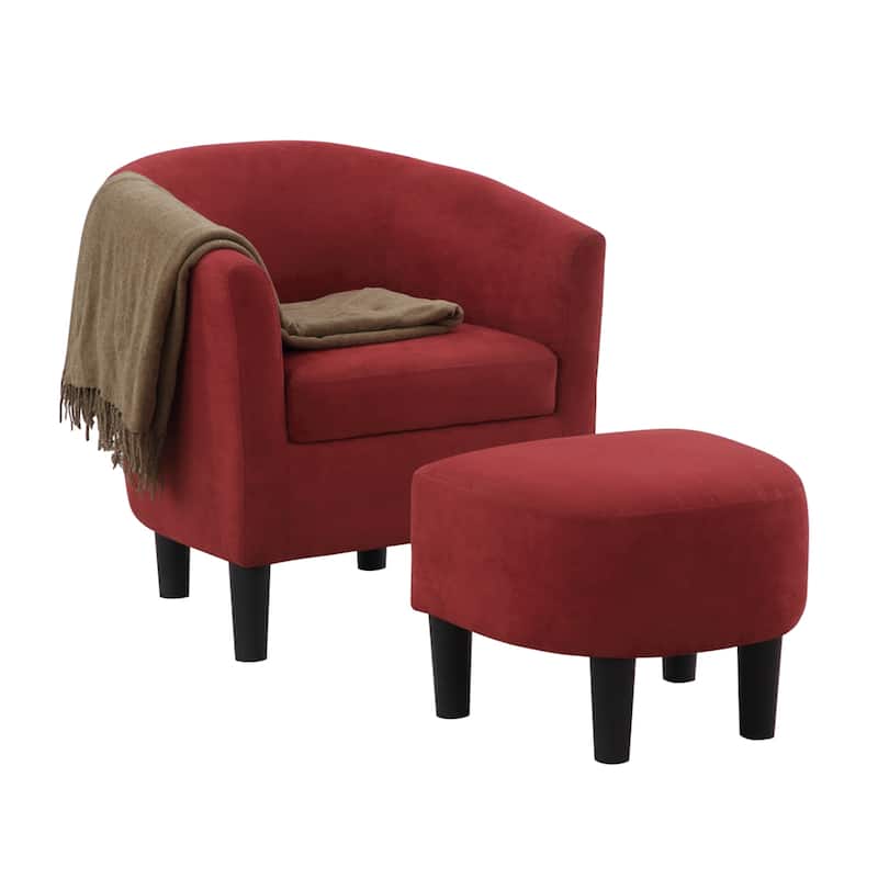 Convenience Concepts Take a Seat Churchill Accent Chair with Ottoman