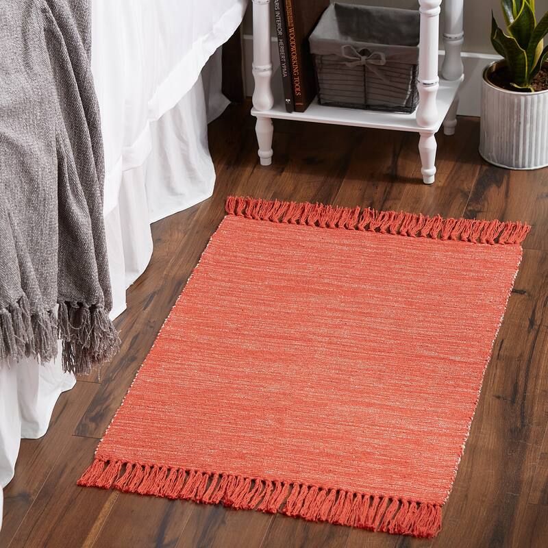DII Gray and Off White 2-Tone Ribbed Rug 2x3 Ft - 24.0 In. L X 36.0 In. W X 0.2 In. H