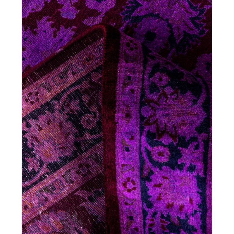 Overdyed One-of-a-Kind Hand-Knotted Area Rug - Purple - 3' 8" x 5' 3"