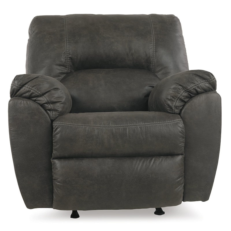 Signature Design by Ashley Tambo Gray 2-Piece Sectional with Recliner - 117" W x 104" D x 38" H