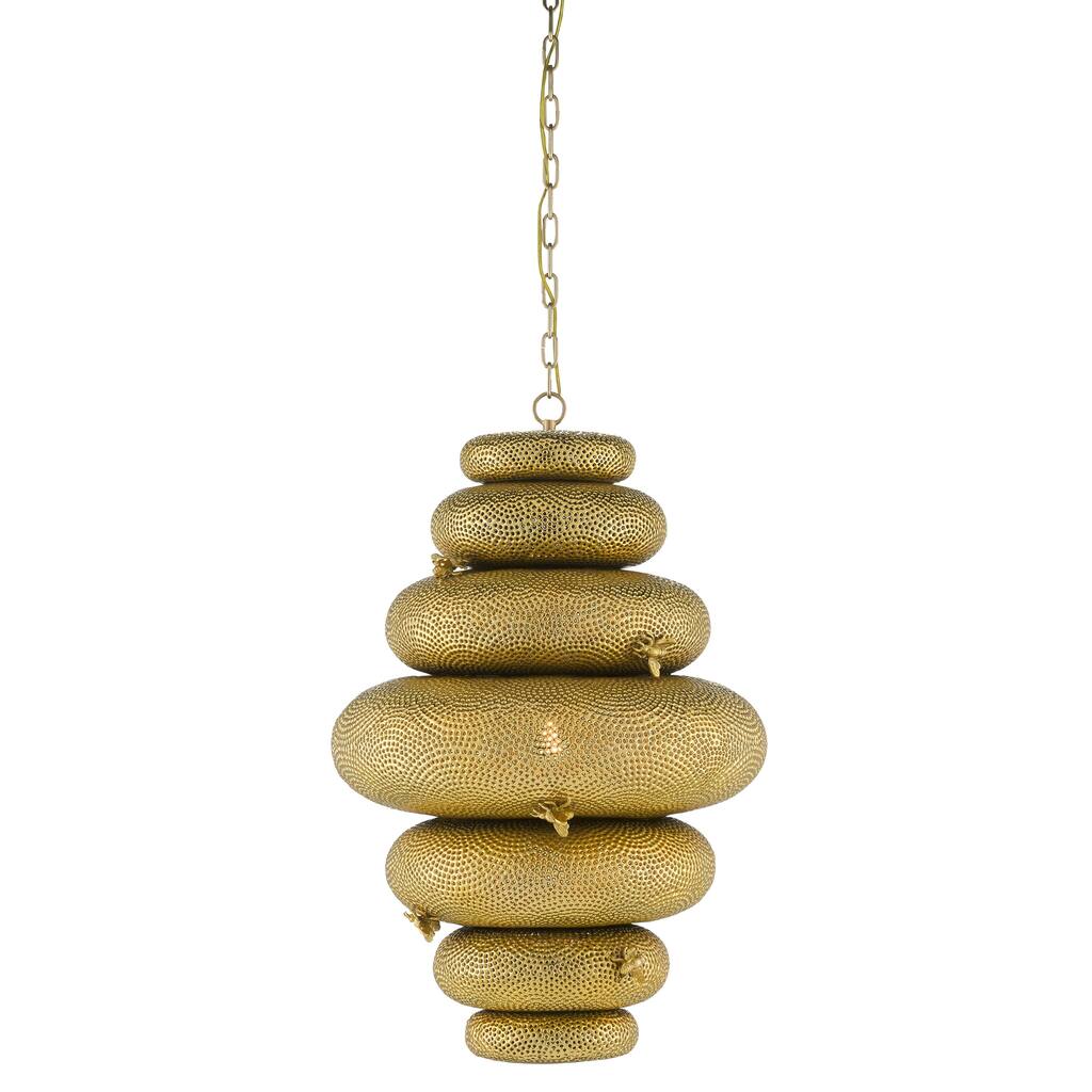 Currey & Company Bee My Honey Gold Chandelier - 31"h x 20.5"dia