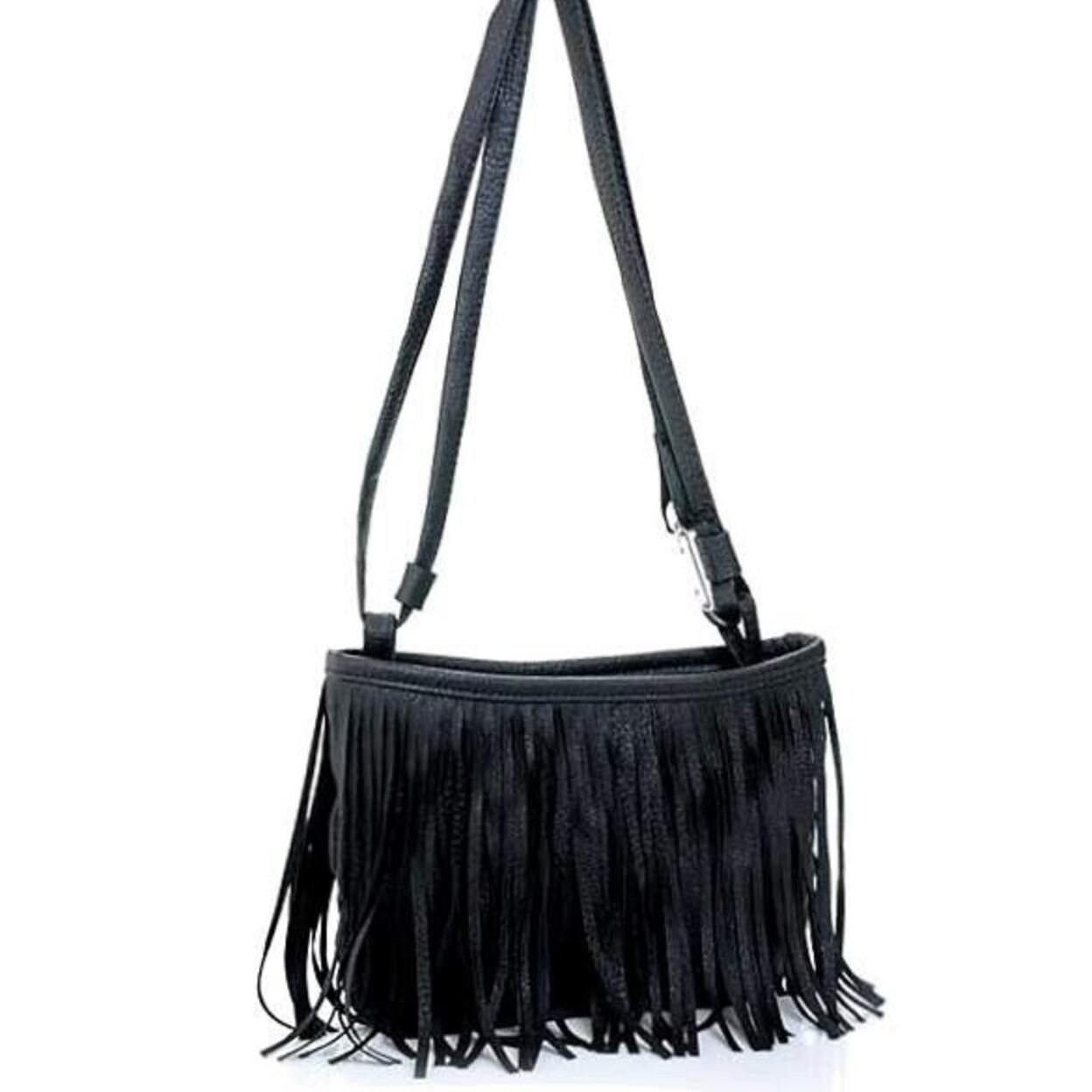 Women Fringe Tassel Shoulder Messenger Bag Crossbody Leather Handbag Purse