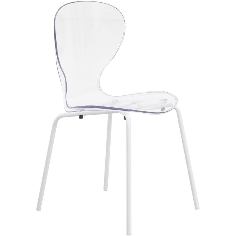 5-Piece Dining Set with 35-Inch Round Dining Table and 4 Side Chairs in White Stainless Steel
