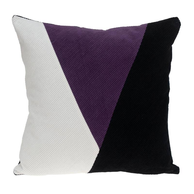 Multicolor Charcoal Highlight Soft Touch Throw Pillow - Purple