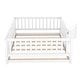 preview thumbnail 35 of 89, Montessori Floor Bed with Fence & Door, Toddler Wood Bed Frame for Kids
